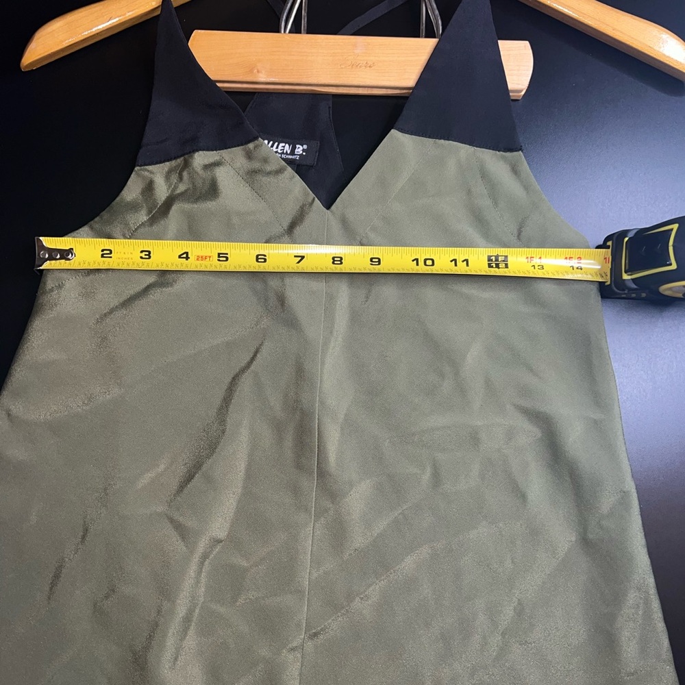 Allen B by Allen Schwartz Green & Black Halter Tank Size XS EUC - Picture 7 of 7
